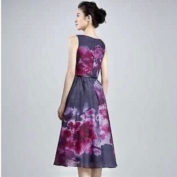 Neiman Marcus Lela Rose For Target Purple Floral Watercolor - Picture 4 of 7